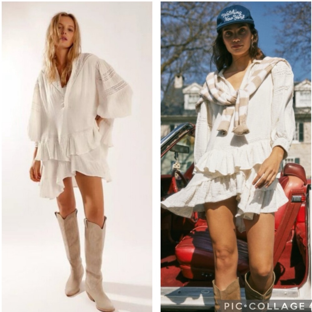 Free People Sachi Mini Dress Ivory L - Picture 6 of 10